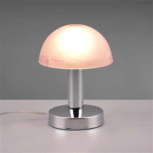 Fynn 2 Brushed Aluminium And Alabaster Touch Table Lamp 599100106
