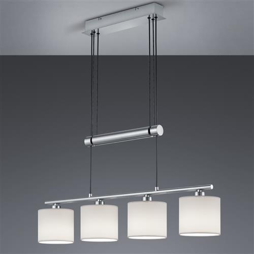 Garda White Shades 4-Light Rise And Fall Pendant 305400401