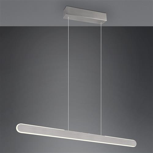 Helios LED Rise And Fall Touch Operated Brushed Aluminium Ceiling Pendant 343310105