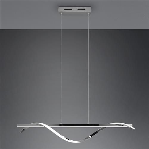 Isabel LED Chrome Swirl Ceiling Pendant R32201106