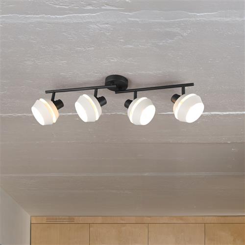 Isla Black And Warm Grey Four Ceiling Spotlight R86364076