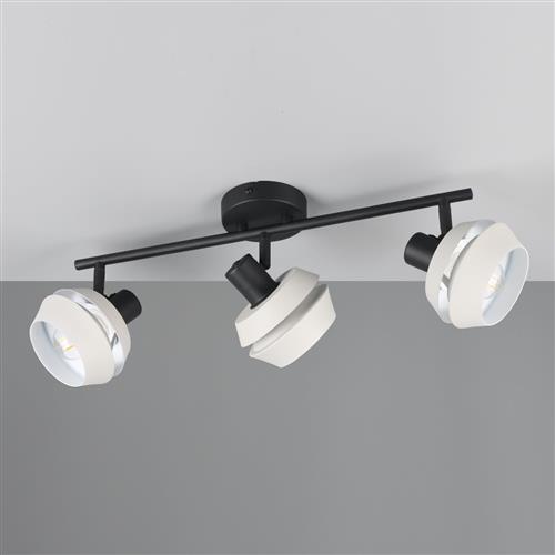 Isla Black And Warm Grey Triple Ceiling Spotlight R86363076