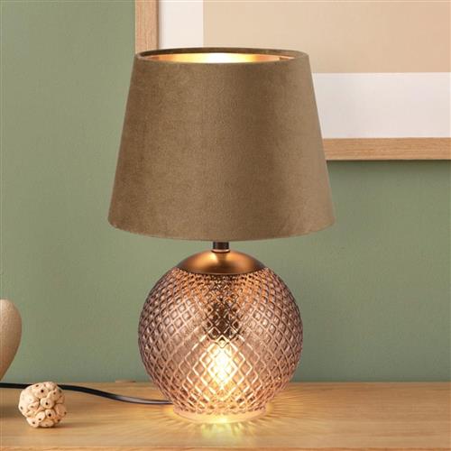 Jonna Amber And Brown Table Lamp Complete R51242013