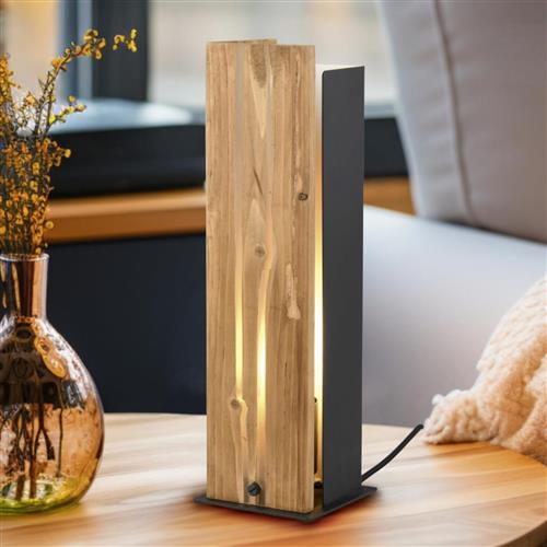 Karuni Black And Natural Wood Table Lamp 563300130