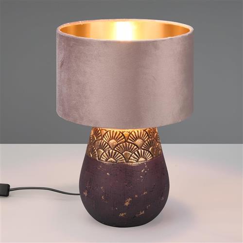 Kiran Brown And Pastel Pink Table Lamp R51231094