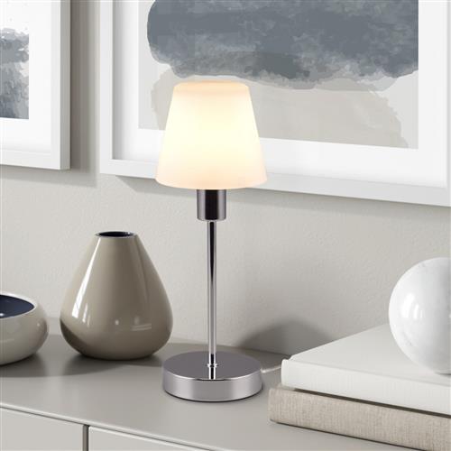 Luis 2 Chrome Tapered Touch Table Lamp 595700106