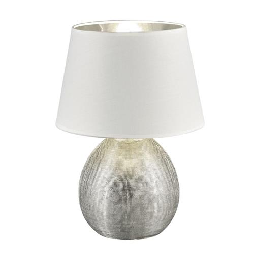 Luxor White & Silver Large Table Lamp R50631089