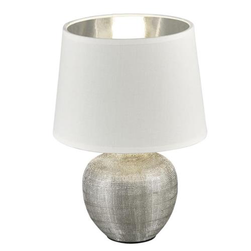 Luxor White & Silver Small Table Lamp R50621089