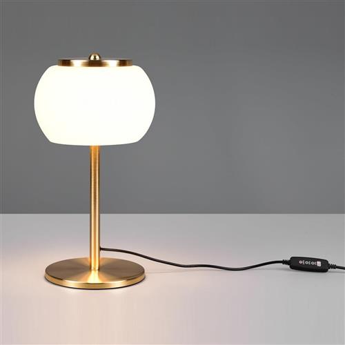 Madison LED Matt Brass & White Opal Glass Table Lamp 542010108