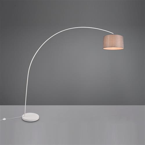 Mansur Matt White And Grey Curved Floor Lamp 419200131