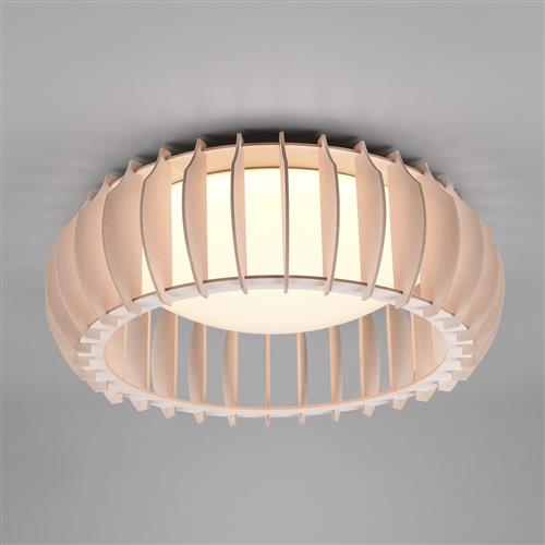 Monte White And Natural Wood LED Small Ceiling Fitting R62171130