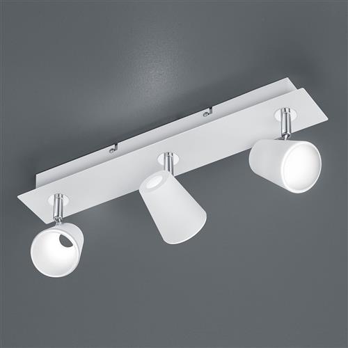 Narcos LED Matt White Triple Ceiling Spotlight 873110331