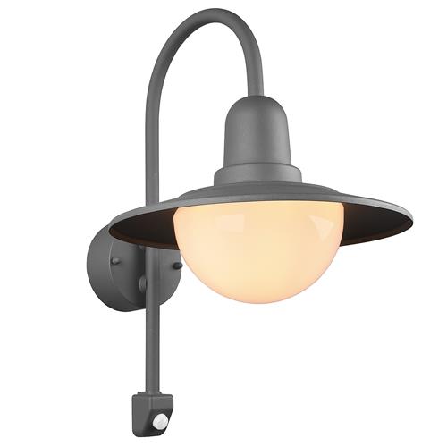 Norman IP44 Anthracite Motion Sensor Outdoor Wall Light 207269142