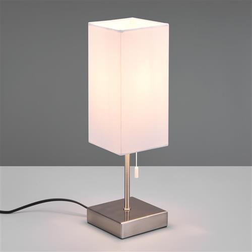 Ole Matt Nickel And White Shade USB Table Lamp R51061007