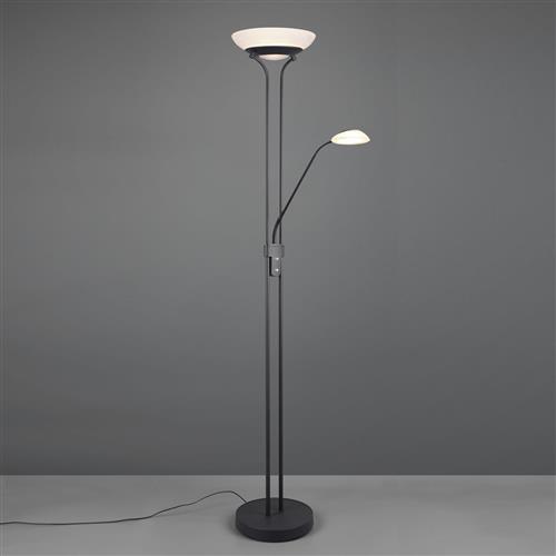 Orson Matt Black LED Reading Arm Floor Lamp R40073532