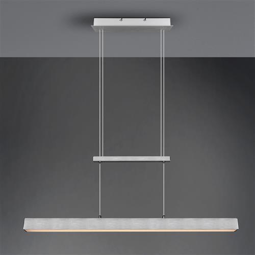 Paros Brushed Aluminium LED Rise And Fall Pendant R32043105