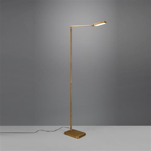 Pavia LED Adjustable Dimmable Old Brass Floor Lamp 470310104