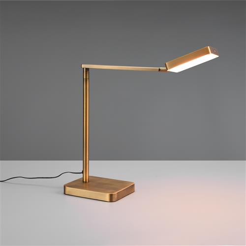 Pavia LED Old Brass Adjustable Dimmable Table Lamp 570310104