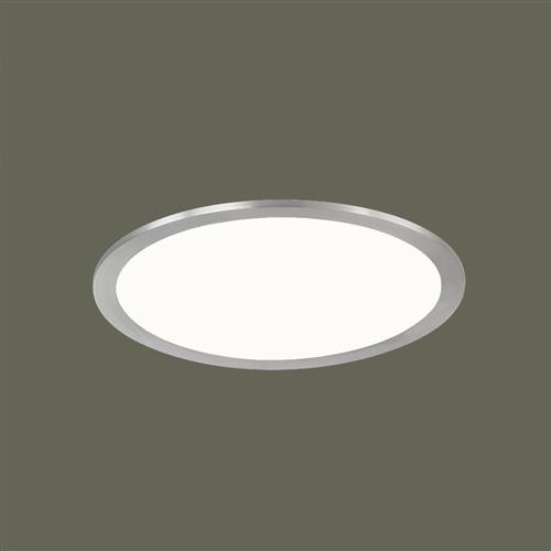 Phoenix Small Flush Round Nickel LED Light 674093007