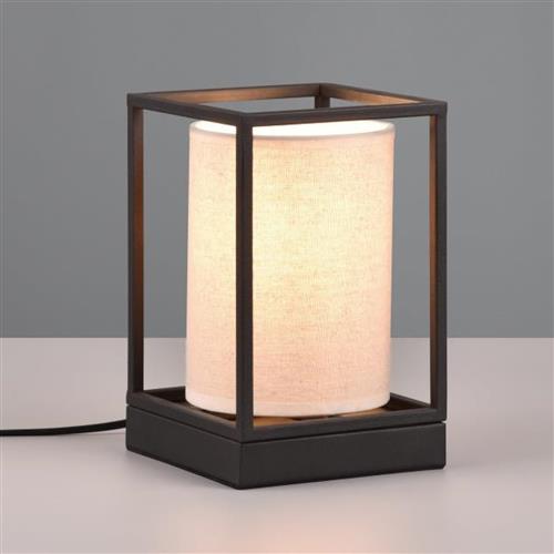 Ross Square Shape Matt Black & Beige Table Lamp 503100144