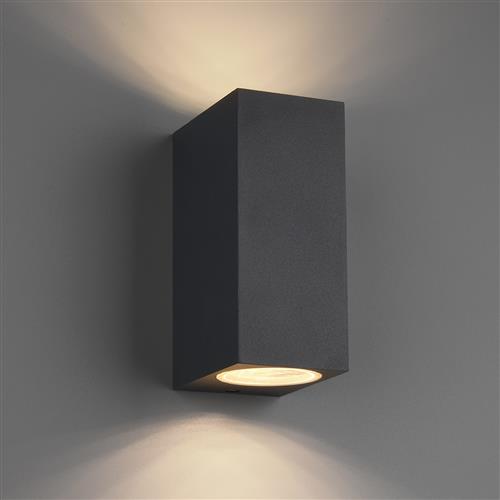 Roya IP44 Anthracite Outdoor Wall Light 204269242