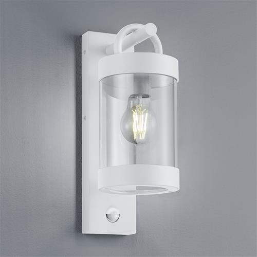 Sambesi IP44 White Motion Sensor Outdoor Wall Light 204169131