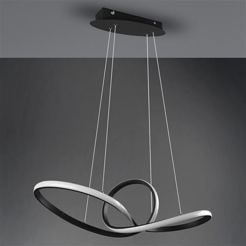 Sansa Matt black LED Ceiling Pendant R32751132