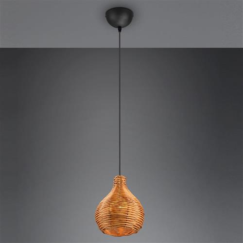 Sprout Large Natural Rattan Single Pendant Fitting R31291036