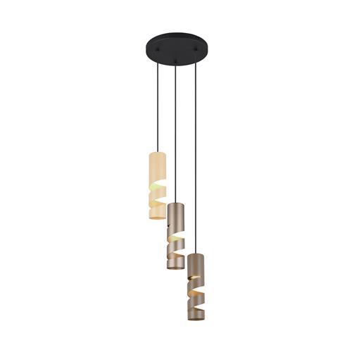 Stream Multicoloured Three Light Ceiling Pendant 364030317