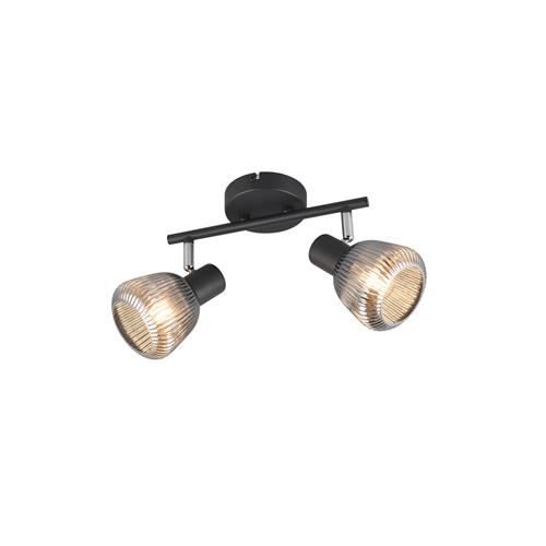 Tarifa Black Two Light Ceiling Spot 862800232