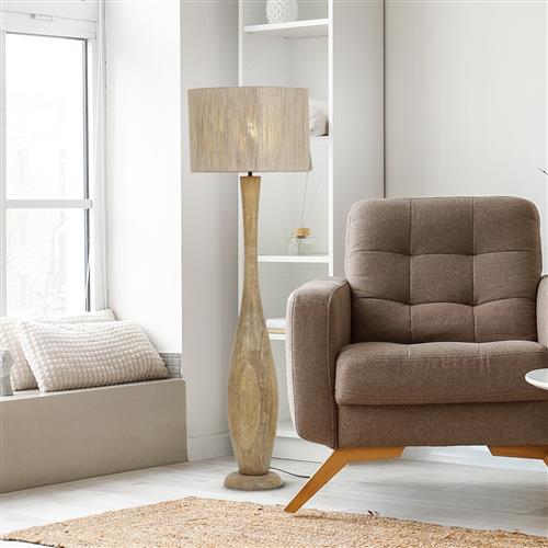 Toba Light Wood Floor Lamp Complete 467200130