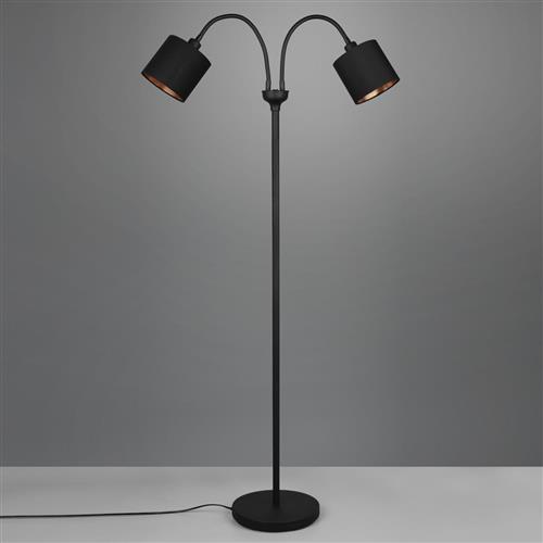 Tommy Dual Matt Black Floor Lamp R46332079