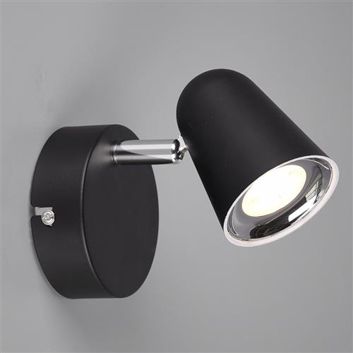 Toulouse Matt Black LED Wall Spotlight R82121132