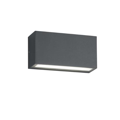Trent LED IP65 Anthracite Outdoor Wall Light 226960242