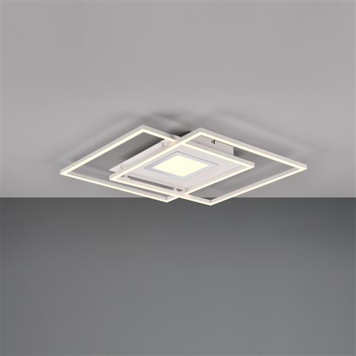 Via LED Semi-Flush Matt White Ceiling Fitting 620710331