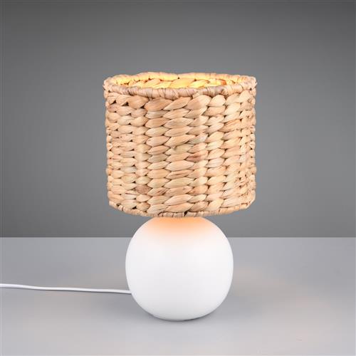 Vina 290mm Seagrass And White Table Lamp 518900101