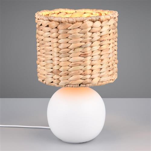 Vina 290mm Seagrass And White Table Lamp 518900101