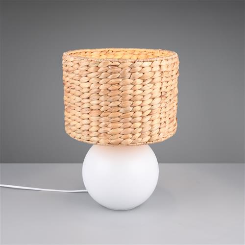 Vina 400mm Seagrass And White Table Lamp 518990101