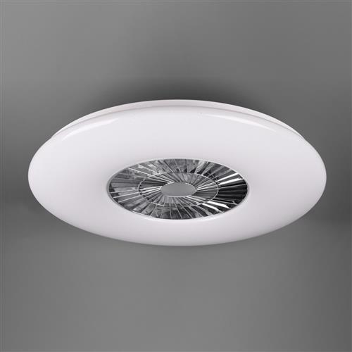 Visby Chrome & Matt White LED Large Fan Light R62402906