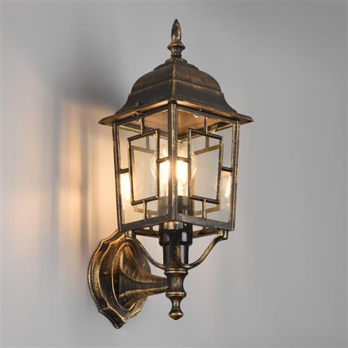 Volturno IP44 Antique Rust Outdoor Upward Wall Light 205960128