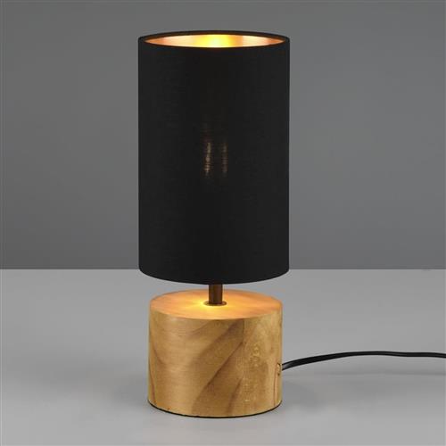 Woody Circular Natural Wood And Black Table Lamp R50171980