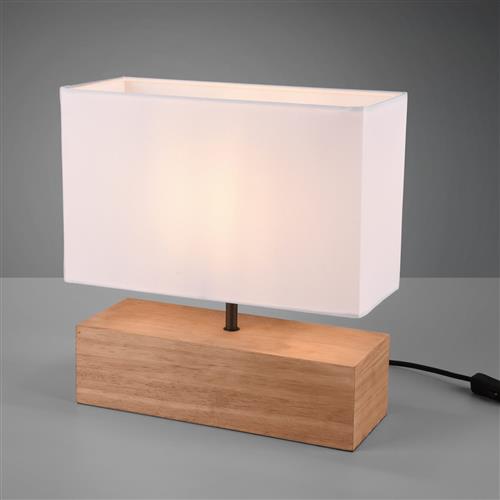 Woody White And Natural Wood Large Table Lamp R50181030