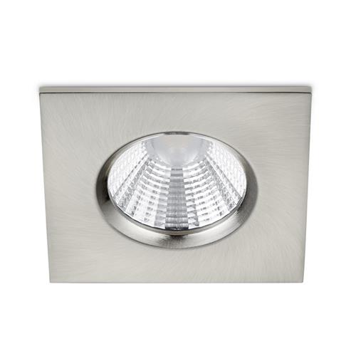 Zagros Square Matt Nickel IP65 LED Shower Light 650610107