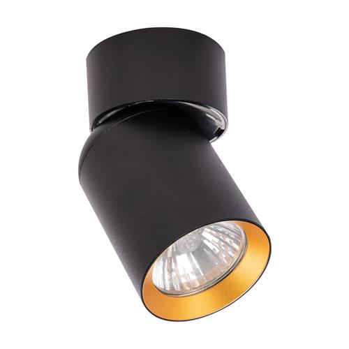 Andy Adjustable Black And Gold Single Ceiling Spot ML9933