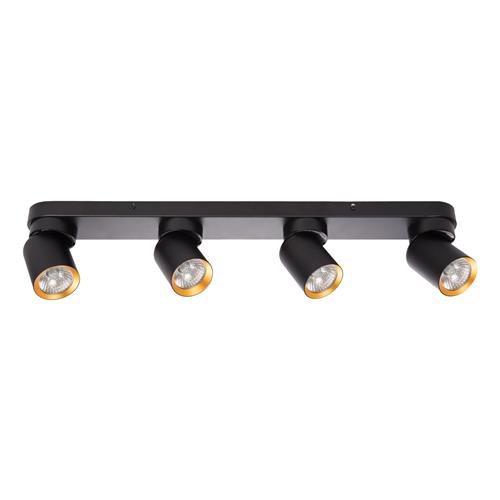 Andy Black And Gold Four Light Bar Ceiling Spot ML9939