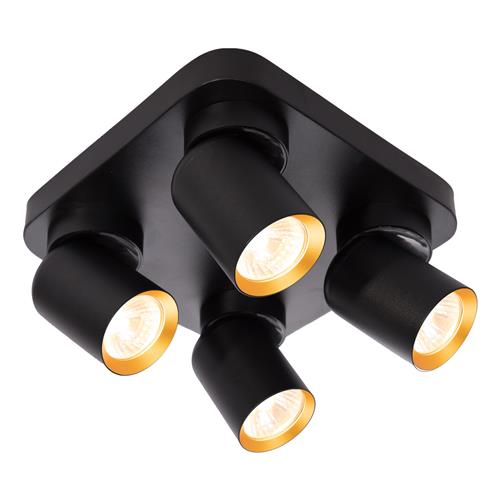 Andy Black And Gold Four Light Spot ML9941