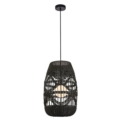 Arona Black And Rattan Ceiling Pendant ML0354