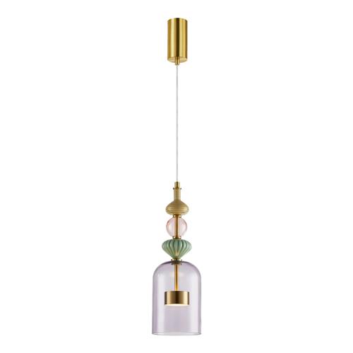 Arte LED Small Gold And Multi-Coloured Ceiling Pendant ML0359