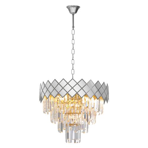 Carisma Chrome Nine Light Crystal Ceiling Pendant ML8889