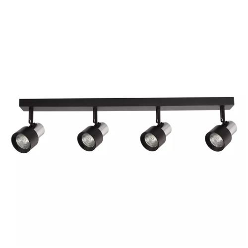 Cino Black And Chrome Four Light Ceiling Spot ML9951